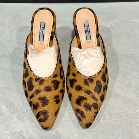 Prada Mules in Leopard Print - Picture 1 of 15